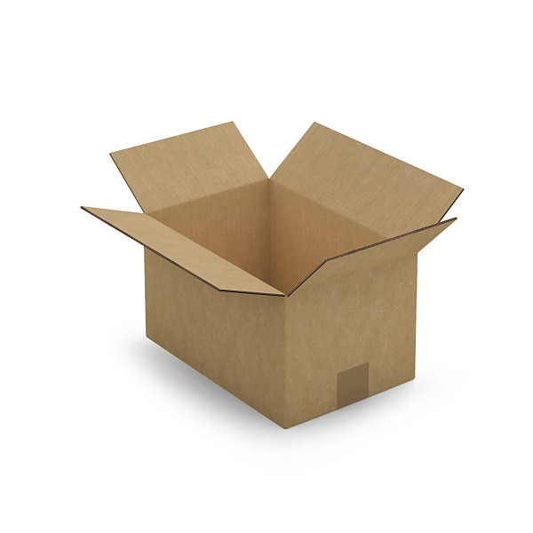 Caisse carton Platibox brune double cannelure 30 x 20 x 17 cm - 1