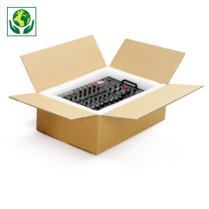 Caisse carton Platibox brune double cannelure Caisse carton Platibox brune double cannelure