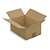Caisse carton simple cannelure brune 27x19x12 cm, lot de 25 - 1