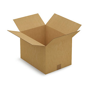 Caisse carton simple cannelure brune 40x30x27 cm