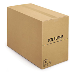 Caisse carton simple cannelure brune 60x40x40 cm, lot de 20