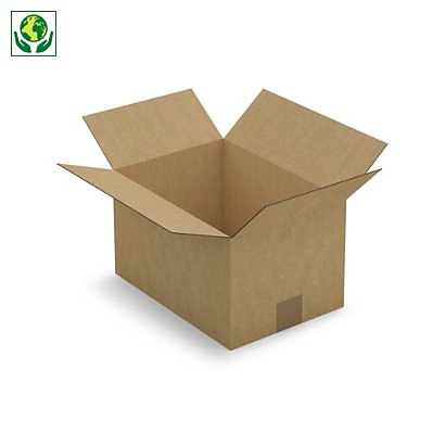 Caisse carton simple cannelure format A4/A4+ 31 x 22 x 18 cm - 1
