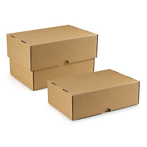 Caisse carton télescopique brune simple cannelure 16x11x5/9 cm