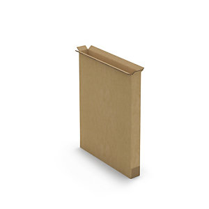 Caisse carton télescopique pour produit plat brune double cannelure 140x18x200 cm