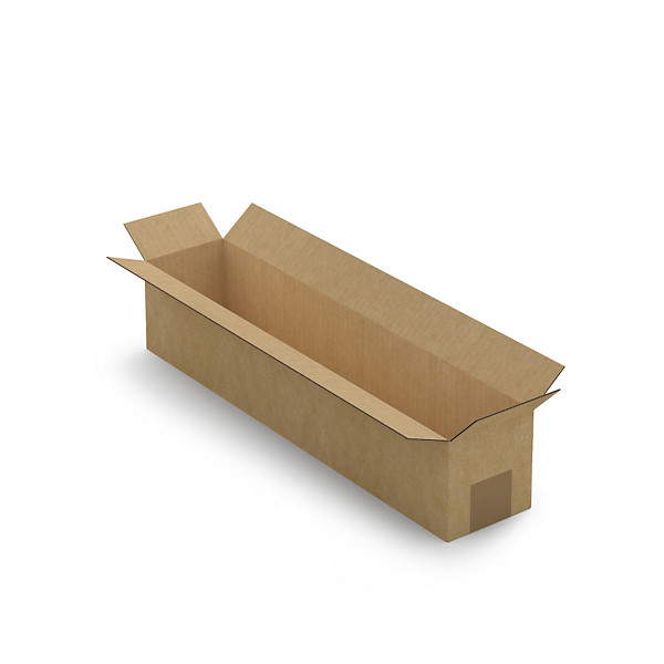 Caisse longue simple cannelure à grande ouverture RAJA 50 x 10 x 10 cm - 1