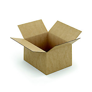 Caisse à montage instantané en carton simple cannelure brun - L.int. 25 x l.20 x h.15 cm - Lot de 20
