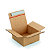 Caisse à montage instantané et fermeture adhésive en carton simple cannelure brun - L.int. 20 x l.15 x H.15 cm - Lot de 20 - 1
