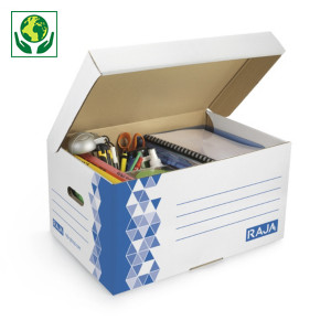 Caisse multi-usage blanche avec couvercle RAJA Caisse multi-usage blanche avec couvercle RAJA