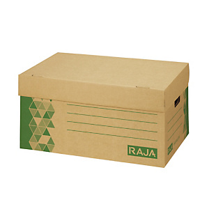 Caisse multi-usage recyclée avec couvercle RAJA 43x35x26 cm Caisse multi-usage recyclée avec couvercle RAJA 43x35x26 cm