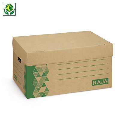 Caisse multi-usages en carton 100% recyclé RAJA, 520 x 350 x 250 mm - 1