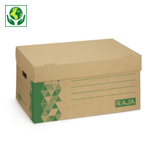 Caisse multi-usages en carton RAJA, 100% recyclé 
