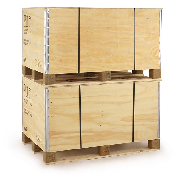 Caisse-palette bois contreplaqué RAJA 118 x 98 x 78 cm - 2