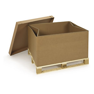 Caisse-palette carton triple cannelure pour export routier/mer KAY-MODULE® 109x91x60 cm