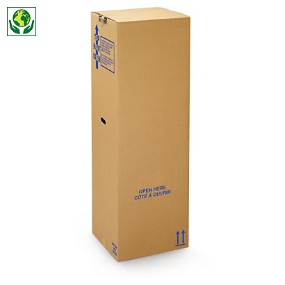 Caisse-penderie carton double cannelure 50x50x155 cm - 1
