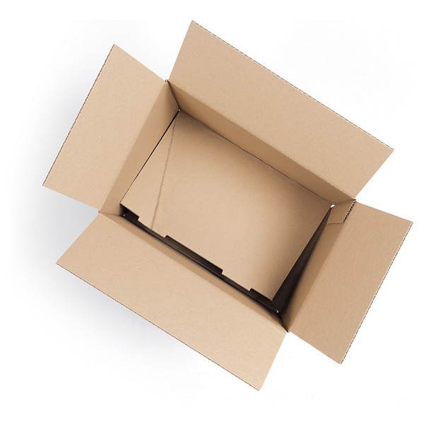 Caisse simple cannelure à fond automatique RAJA 31 x 22 x 25 cm - 1