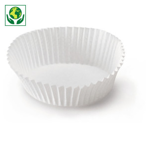 Caissette pâtisserie ronde en papier plissé blanche Caissette pâtisserie ronde en papier plissé blanche