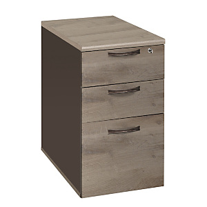 Caisson hauteur bureau 3 tiroirs Sapporo P. 80 cm - Chêne Caisson hauteur bureau 3 tiroirs Sapporo P. 80 cm - Chêne