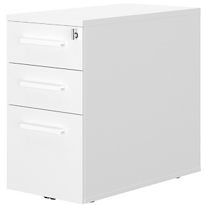 Caisson hauteur bureau Harmonie 3 tiroirs - L. 42 x P. 60 cm - Blanc Caisson hauteur bureau Harmonie 3 tiroirs - L. 42 x P. 60 cm - Blanc