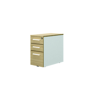 Caisson hauteur bureau Harmonie 3 tiroirs - L. 42 x P. 80 cm - Chêne et blanc Caisson hauteur bureau Harmonie 3 tiroirs - L. 42 x P. 80 cm - Chêne et blanc