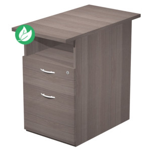 Caisson hauteur bureau Pronto - L.43 x P.80 x H.72 cm - Cendre Caisson hauteur bureau Pronto - L.43 x P.80 x H.72 cm - Cendre