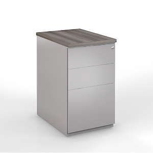 Caisson hauteur bureau métal NF Environnement Aluminium top Cèdre, H.72 x L. 42 x P. 60 cm Caisson hauteur bureau métal NF Environnement Aluminium top Cèdre, H.72 x L. 42 x P. 60 cm
