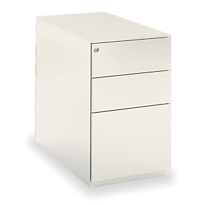 Caisson hauteur bureau Universal métal - 3 tiroirs, Profondeur 80 cm - Blanc Caisson hauteur bureau Universal métal - 3 tiroirs, Profondeur 80 cm - Blanc