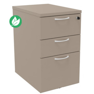 Caisson mélaminé hauteur bureau L.42 x P.60 x H.72 cm - Argile Caisson mélaminé hauteur bureau L.42 x P.60 x H.72 cm - Argile