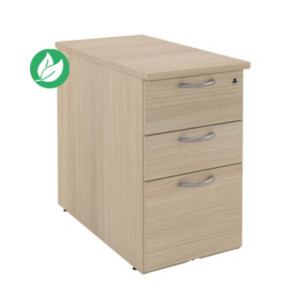 Caisson mélaminé hauteur bureau L.42 x P.80 x H.72 cm - Chêne Caisson mélaminé hauteur bureau L.42 x P.80 x H.72 cm - Chêne