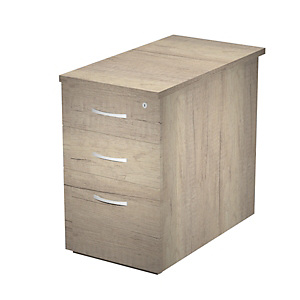 Caisson mélaminé hauteur bureau Eminence 3 tiroirs - Chêne canadien Caisson mélaminé hauteur bureau Eminence 3 tiroirs - Chêne canadien