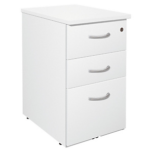 Caisson mélaminé NF Environnement hauteur bureau Blanc - H.72 x L. 42 x P. 60 cm