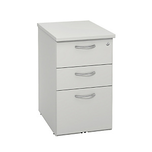 Caisson mélaminé NF Environnement hauteur bureau Gris - H.72 x L. 42 x P. 60 cm