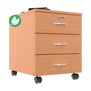 Caisson mobile Bois Starting 2 - 3 tiroirs - Hêtre Caisson mobile Bois Starting 2 - 3 tiroirs - Hêtre