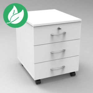 Caisson mobile Bois Starting 2 - Blanc, 3 tiroirs Caisson mobile Bois Starting 2 - Blanc, 3 tiroirs