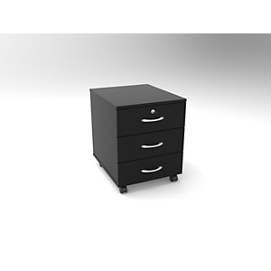 Caisson mobile Bois Starting 2 - Noir, 3 tiroirs Caisson mobile Bois Starting 2 - Noir, 3 tiroirs