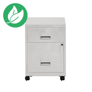 Caisson mobile Pratic - 2 tiroirs - Aluminium Caisson mobile Pratic - 2 tiroirs - Aluminium