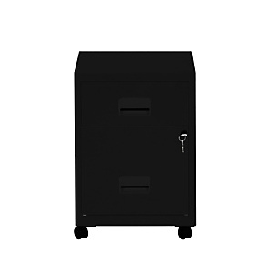 Caisson mobile Pratic - 2 tiroirs - Noir Caisson mobile Pratic - 2 tiroirs - Noir