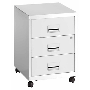 Caisson mobile Pratic - 3 tiroirs - Blanc Caisson mobile Pratic - 3 tiroirs - Blanc