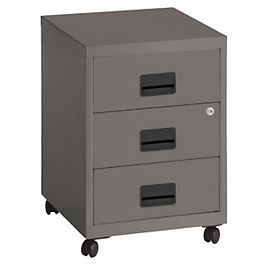 Caisson mobile Pratic - 3 tiroirs - Taupe Caisson mobile Pratic - 3 tiroirs - Taupe