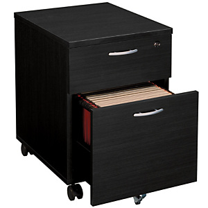 Caisson mobile Pronto - L.43 x P.42 x H.60 cm - 2 tiroirs - Noir