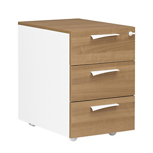 Caisson mobile Sunniva 3 tiroirs, P. 60 cm - Finition Merisier Italien Caisson mobile Sunniva 3 tiroirs, P. 60 cm - Finition Merisier Italien