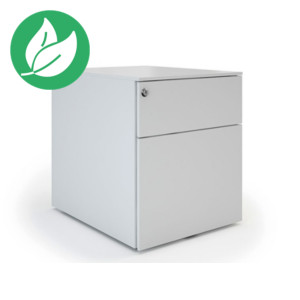 Caisson mobile métal Pro Design - 2 tiroirs - Aluminium Caisson mobile métal Pro Design - 2 tiroirs - Aluminium