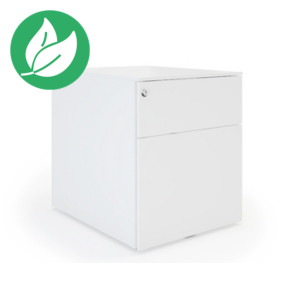 Caisson mobile métal Pro Design - 2 tiroirs - Blanc Caisson mobile métal Pro Design - 2 tiroirs - Blanc