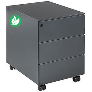Caisson mobile métal Universal - 3 tiroirs avec serrure - Anthracite Caisson mobile métal Universal - 3 tiroirs avec serrure - Anthracite