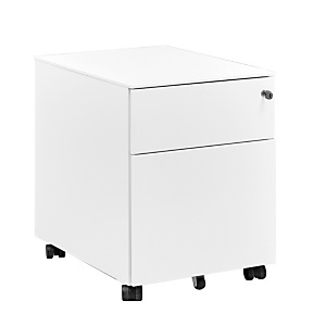 Caisson mobile métal Vitaly 2 tiroirs, Blanc Prof. 54 cm Caisson mobile métal Vitaly 2 tiroirs, Blanc Prof. 54 cm