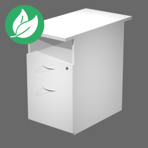 Caisson Pronto hauteur bureau, 2 tiroirs, Prof. 80 cm - Blanc Caisson Pronto hauteur bureau, 2 tiroirs, Prof. 80 cm - Blanc