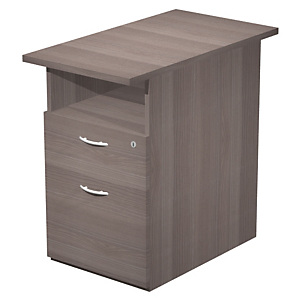 Caisson Pronto hauteur bureau, 2 tiroirs, Prof. 80 cm - Cendre Caisson Pronto hauteur bureau, 2 tiroirs, Prof. 80 cm - Cendre