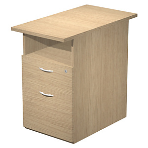Caisson Pronto hauteur bureau, 2 tiroirs, Prof. 80 cm - Chêne Caisson Pronto hauteur bureau, 2 tiroirs, Prof. 80 cm - Chêne