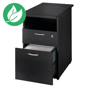 Caisson PRONTO hauteur bureau - L.43 x P.80 x H.72 cm - Noir Caisson PRONTO hauteur bureau - L.43 x P.80 x H.72 cm - Noir