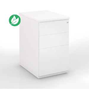 Caisson métal hauteur bureau L.42 x P.80 x H.72 cm - Corps Blanc - Top Blanc Caisson métal hauteur bureau L.42 x P.80 x H.72 cm - Corps Blanc - Top Blanc