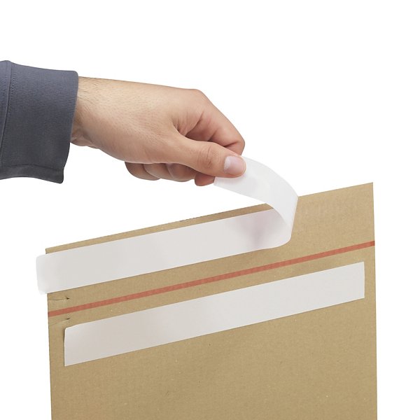 Caixa de cartão canelado simples com dupla fita adesiva "ida e volta" RAJA - 5